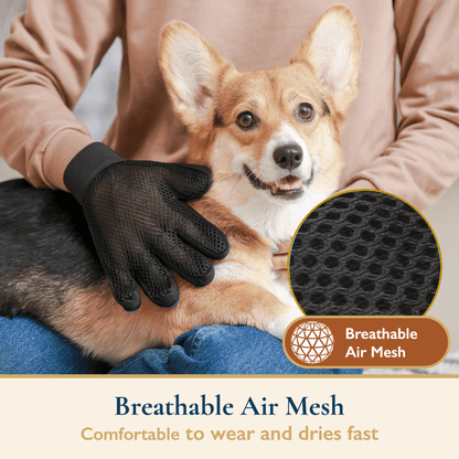 Pet Hair Remover & Pet Grooming Gloves Set, Dog/Cat Grooming Washing Gloves, Dog Brush Deshedding Tool, Reusable Lint Roller for Pet Hair, Dog/Cat Hair/Fur Remover for Carpet, Furniture